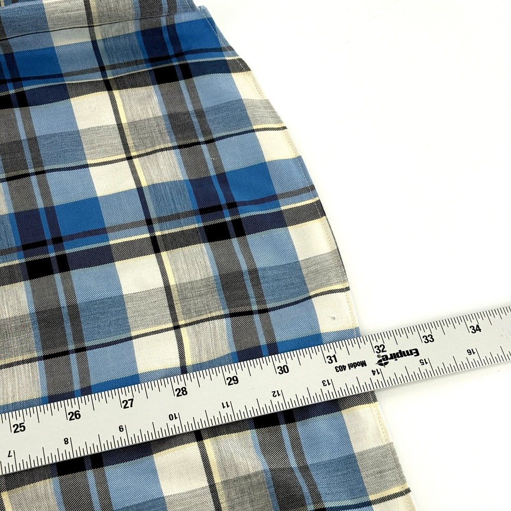 L.L. Bean Mens L Wrinkle Free Traditional Fit Button Dn Shirt Blue Plaid Classic - Picture 6 of 8